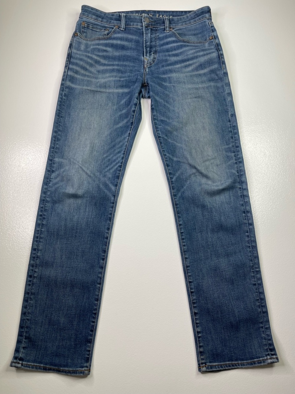 American Eagle Airflex+ Original Straight Medium Wash Jeans 32x34